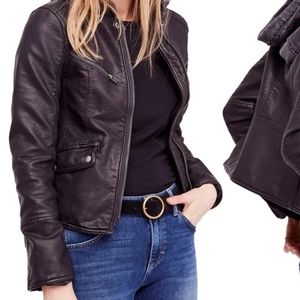 Free People Monroe Vegan Leather Jacket